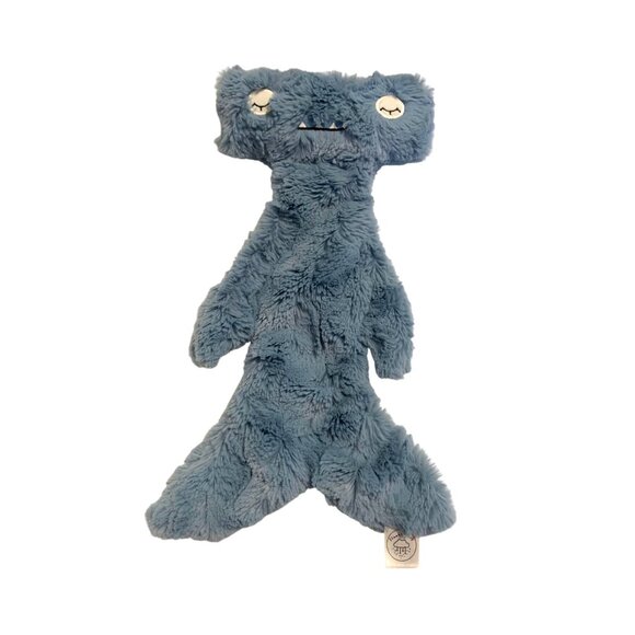 Slumberkins Blue Fuzzy Furry Soft Hammerhead Shark Plush stuffed Baby Toy 14 in - Picture 1 of 4